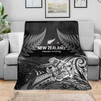 New Zealand 2024 Rugby Blanket Silver Fern Aotearoa Kiwi LT01 - Polynesian Pride