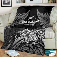 New Zealand 2024 Rugby Blanket Silver Fern Aotearoa Kiwi LT01 - Polynesian Pride