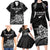 Custom New Zealand 2024 Rugby Family Matching Long Sleeve Bodycon Dress and Hawaiian Shirt Silver Fern Aotearoa Kiwi