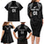 Custom New Zealand 2024 Rugby Family Matching Long Sleeve Bodycon Dress and Hawaiian Shirt Silver Fern Aotearoa Kiwi