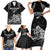 Custom New Zealand 2024 Rugby Family Matching Short Sleeve Bodycon Dress and Hawaiian Shirt Silver Fern Aotearoa Kiwi