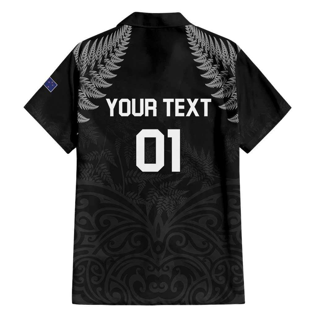 Custom New Zealand 2024 Rugby Family Matching Short Sleeve Bodycon Dress and Hawaiian Shirt Silver Fern Aotearoa Kiwi