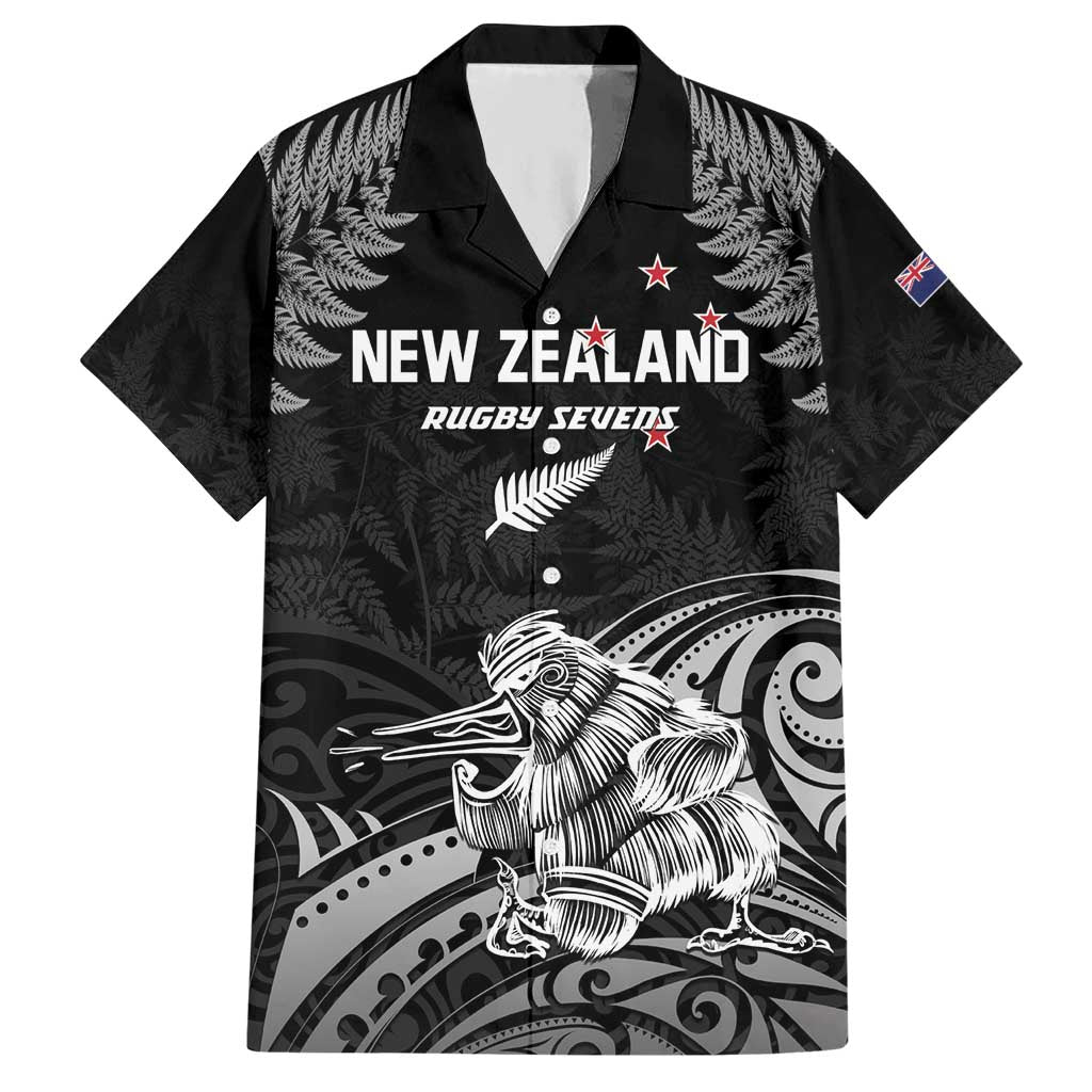 Custom New Zealand 2024 Rugby Hawaiian Shirt Silver Fern Aotearoa Kiwi