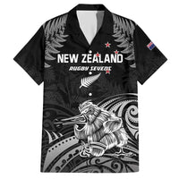 Custom New Zealand 2024 Rugby Hawaiian Shirt Silver Fern Aotearoa Kiwi LT01 Black - Polynesian Pride