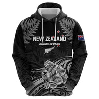 Custom New Zealand 2024 Rugby Hoodie Silver Fern Aotearoa Kiwi