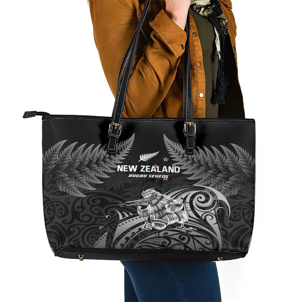 New Zealand 2024 Rugby Leather Tote Bag Silver Fern Aotearoa Kiwi LT01 - Polynesian Pride