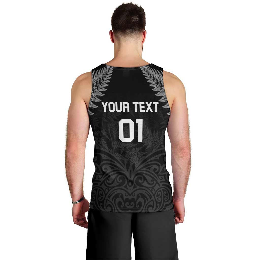 Custom New Zealand 2024 Rugby Men Tank Top Silver Fern Aotearoa Kiwi LT01 - Polynesian Pride