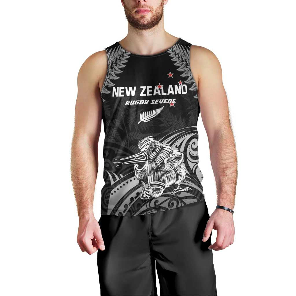 Custom New Zealand 2024 Rugby Men Tank Top Silver Fern Aotearoa Kiwi LT01 - Polynesian Pride