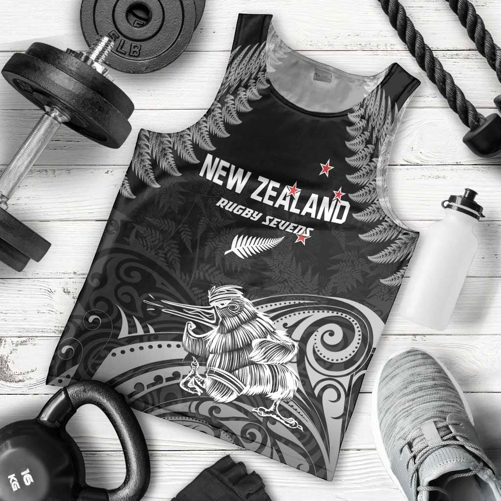 Custom New Zealand 2024 Rugby Men Tank Top Silver Fern Aotearoa Kiwi LT01 - Polynesian Pride
