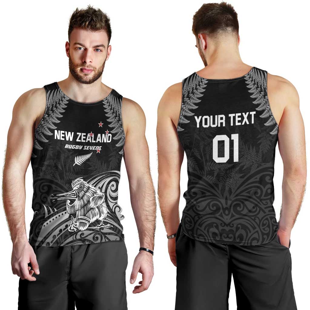 Custom New Zealand 2024 Rugby Men Tank Top Silver Fern Aotearoa Kiwi LT01 - Polynesian Pride