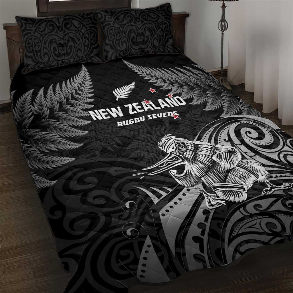 New Zealand 2024 Rugby Quilt Bed Set Silver Fern Aotearoa Kiwi