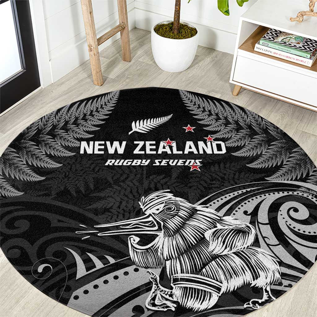 New Zealand 2024 Rugby Round Carpet Silver Fern Aotearoa Kiwi