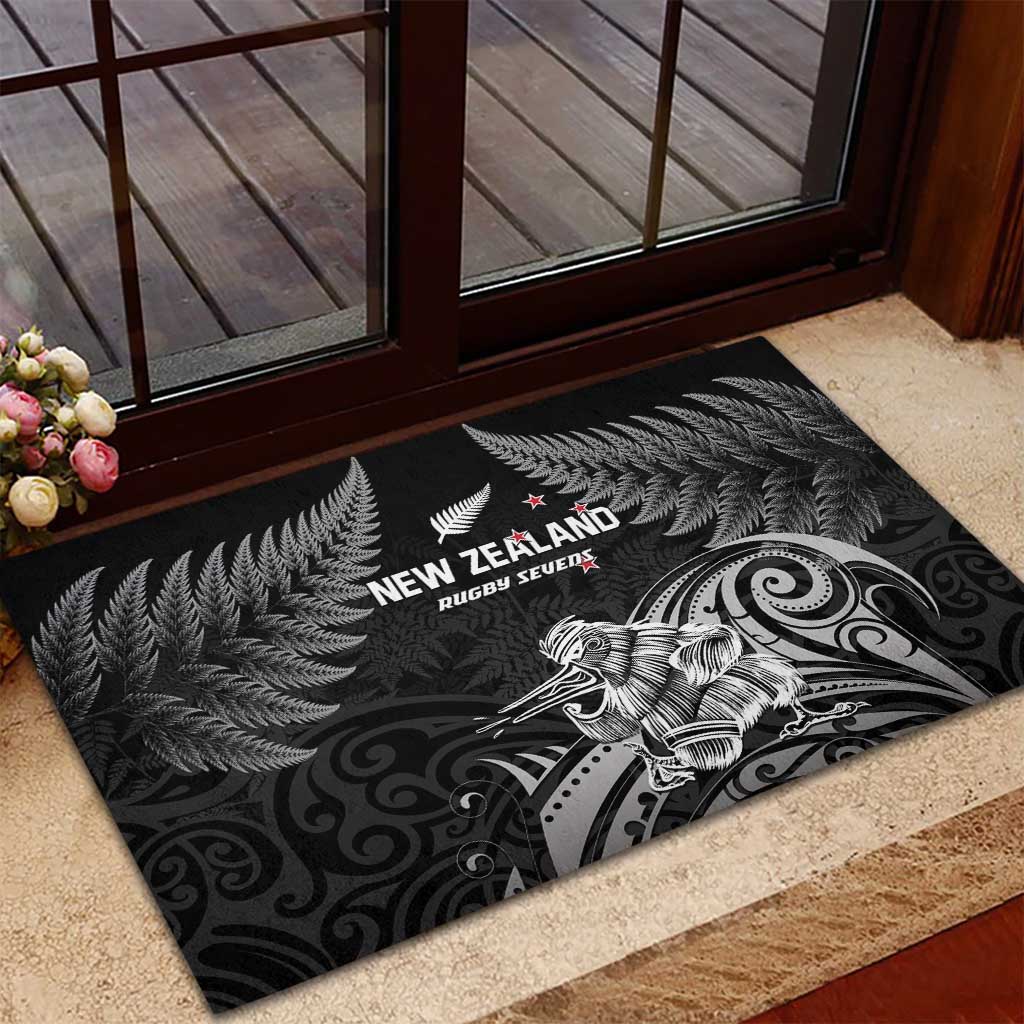 New Zealand 2024 Rugby Rubber Doormat Silver Fern Aotearoa Kiwi LT01 - Polynesian Pride
