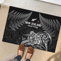 New Zealand 2024 Rugby Rubber Doormat Silver Fern Aotearoa Kiwi LT01 - Polynesian Pride