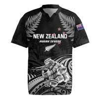 Custom New Zealand 2024 Rugby Rugby Jersey Silver Fern Aotearoa Kiwi LT01 Black - Polynesian Pride