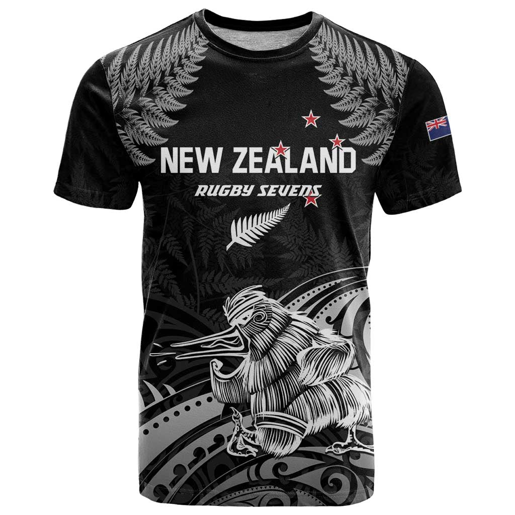 Custom New Zealand 2024 Rugby T Shirt Silver Fern Aotearoa Kiwi