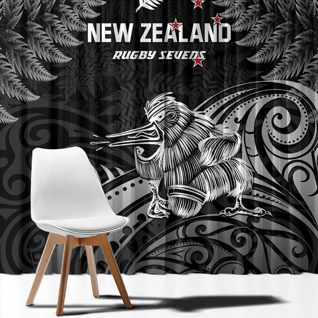 New Zealand 2024 Rugby Window Curtain Silver Fern Aotearoa Kiwi LT01 - Polynesian Pride