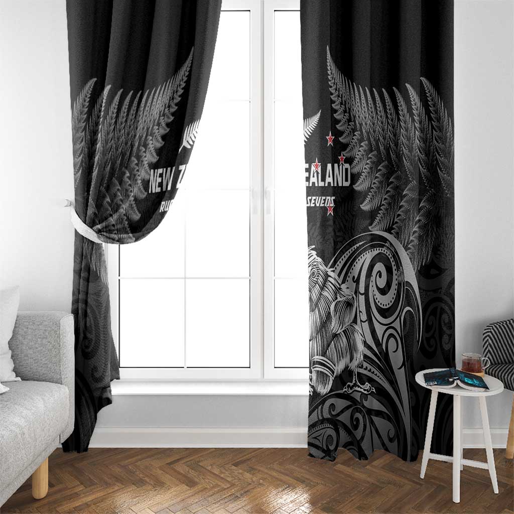 New Zealand 2024 Rugby Window Curtain Silver Fern Aotearoa Kiwi LT01 - Polynesian Pride