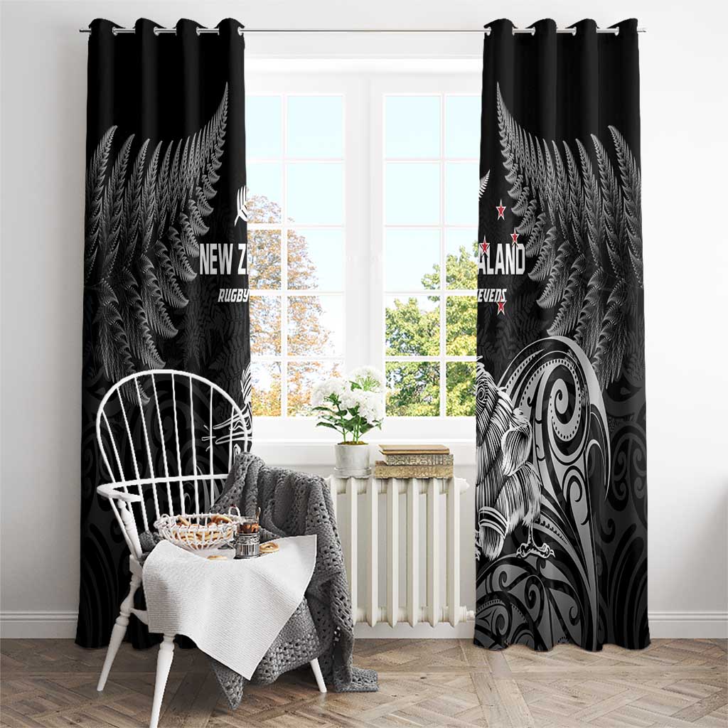 New Zealand 2024 Rugby Window Curtain Silver Fern Aotearoa Kiwi LT01 - Polynesian Pride