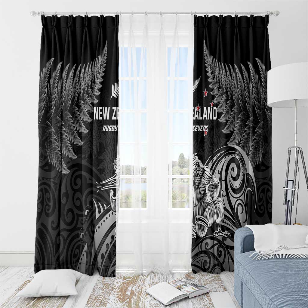New Zealand 2024 Rugby Window Curtain Silver Fern Aotearoa Kiwi LT01 - Polynesian Pride