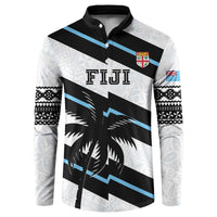 Custom Fiji 2024 Rugby Button Sweatshirt Fijian Tapa Pattern