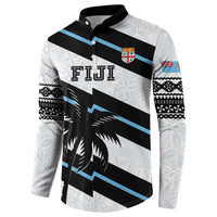 Custom Fiji 2024 Rugby Button Sweatshirt Fijian Tapa Pattern