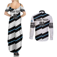 Custom Fiji 2024 Rugby Couples Matching Summer Maxi Dress and Long Sleeve Button Shirt Fijian Tapa Pattern