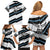 Custom Fiji 2024 Rugby Family Matching Off Shoulder Short Dress and Hawaiian Shirt Fijian Tapa Pattern