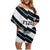 Custom Fiji 2024 Rugby Family Matching Off Shoulder Short Dress and Hawaiian Shirt Fijian Tapa Pattern