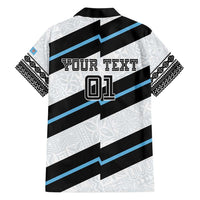 Custom Fiji 2024 Rugby Family Matching Short Sleeve Bodycon Dress and Hawaiian Shirt Fijian Tapa Pattern