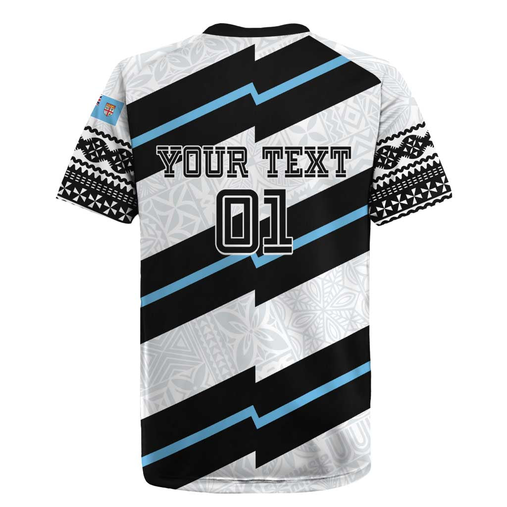 Custom Fiji 2024 Rugby Rugby Jersey Fijian Tapa Pattern
