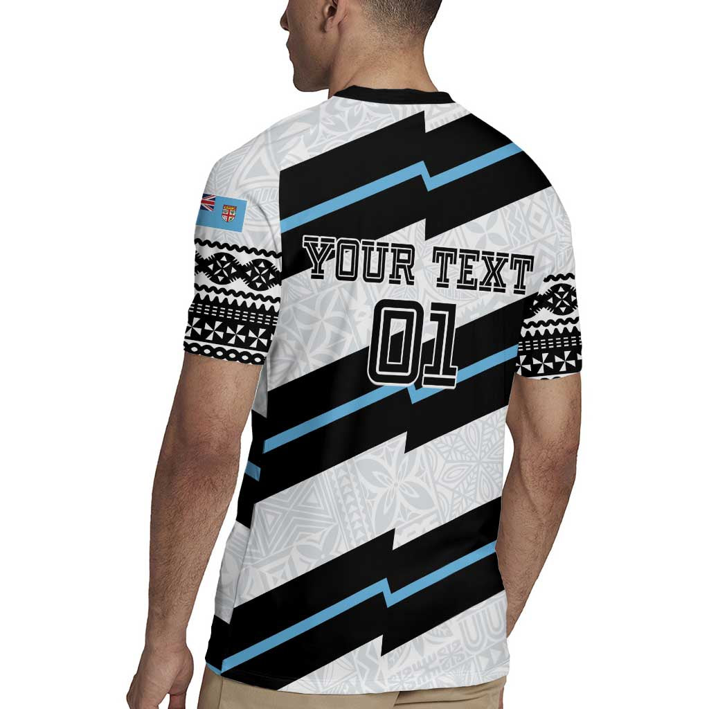 Custom Fiji 2024 Rugby Rugby Jersey Fijian Tapa Pattern
