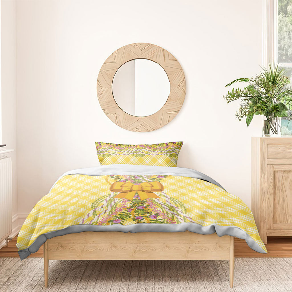 Hawaii Palaka Pikake Lokelani Plumeria Bedding Set Melemele Coquette Bow