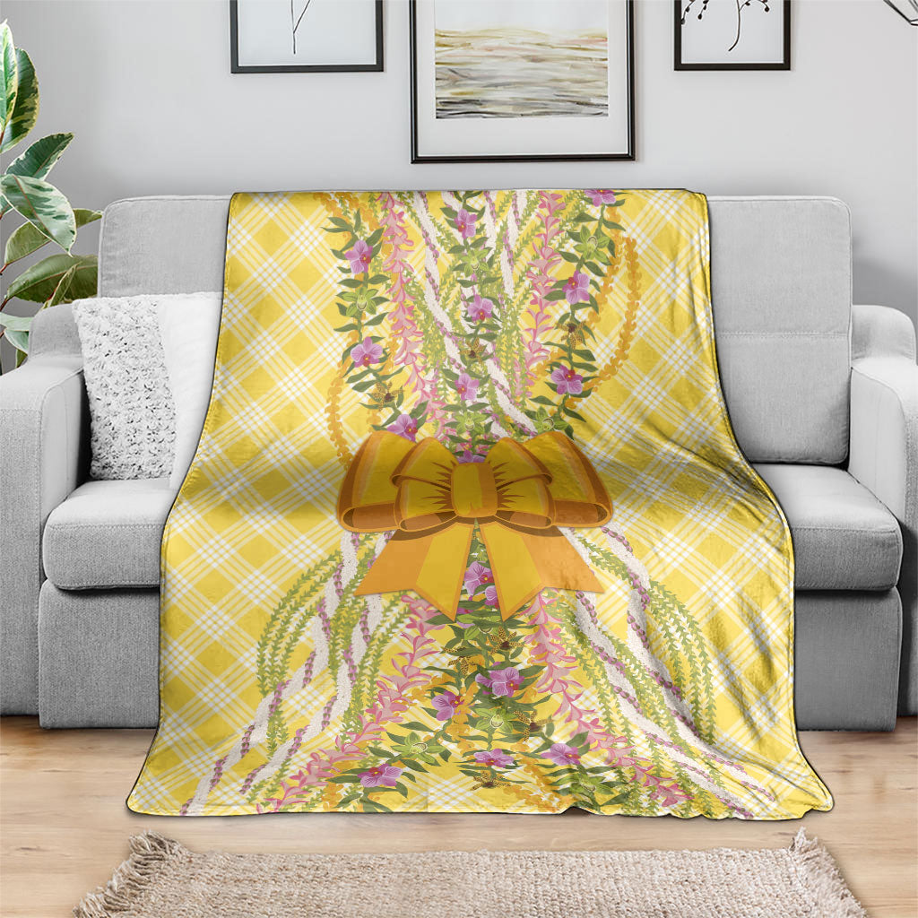 Hawaii Palaka Pikake Lokelani Plumeria Blanket Melemele Coquette Bow
