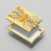 Hawaii Palaka Pikake Lokelani Plumeria Canvas Wall Art Melemele Coquette Bow