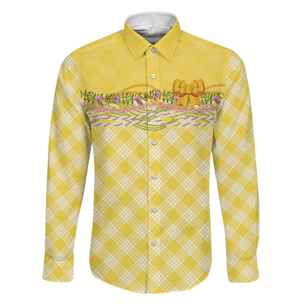 Hawaii Palaka Pikake Lokelani Plumeria Family Matching Puletasi and Hawaiian Shirt Melemele Coquette Bow
