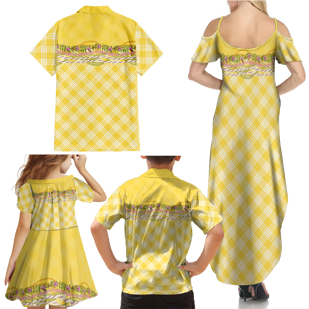 Hawaii Palaka Pikake Lokelani Plumeria Family Matching Summer Maxi Dress and Hawaiian Shirt Melemele Coquette Bow