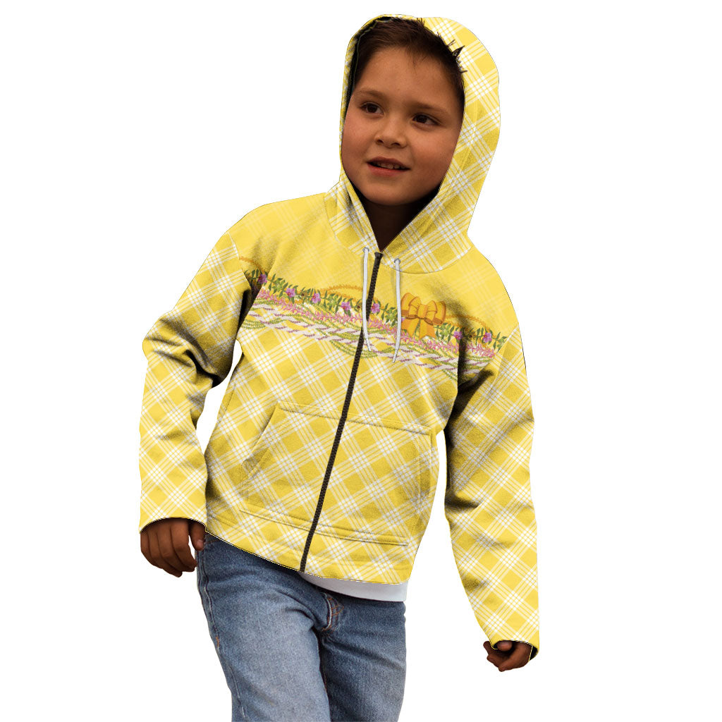 Hawaii Palaka Pikake Lokelani Plumeria Kid Hoodie Melemele Coquette Bow