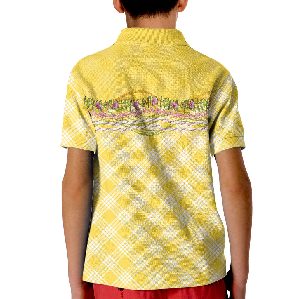Hawaii Palaka Pikake Lokelani Plumeria Kid Polo Shirt Melemele Coquette Bow