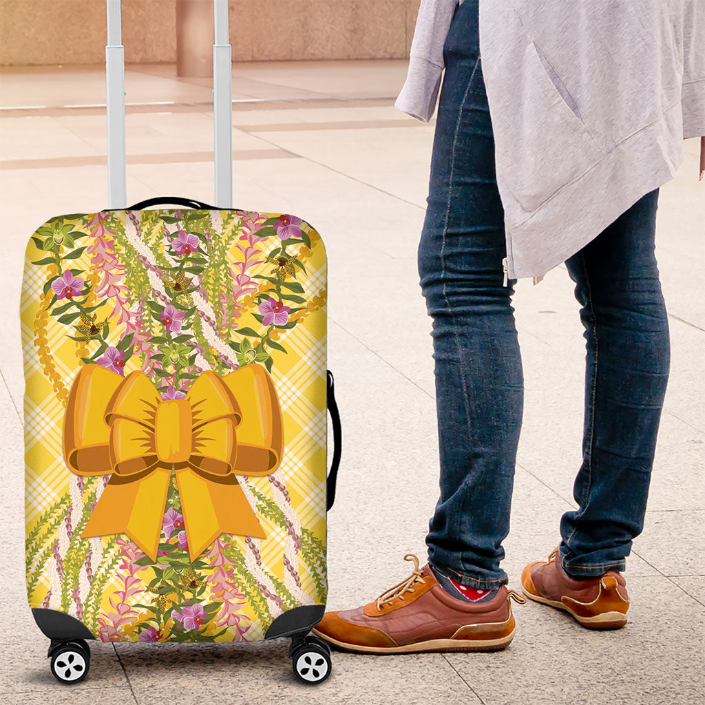 Hawaii Palaka Pikake Lokelani Plumeria Luggage Cover Melemele Coquette Bow