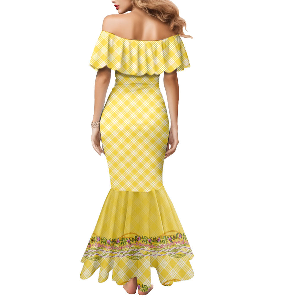 Hawaii Palaka Pikake Lokelani Plumeria Mermaid Dress Melemele Coquette Bow