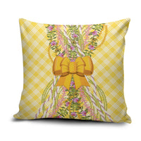 Hawaii Palaka Pikake Lokelani Plumeria Pillow Cover Melemele Coquette Bow