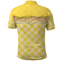 Hawaii Palaka Pikake Lokelani Plumeria Polo Shirt Melemele Coquette Bow