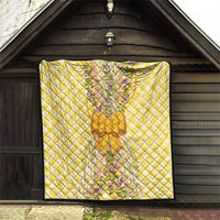 Hawaii Palaka Pikake Lokelani Plumeria Quilt Melemele Coquette Bow
