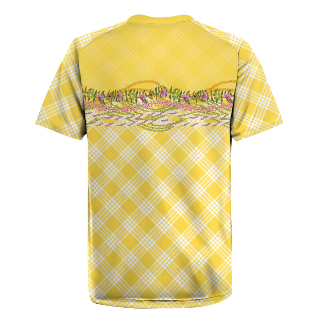 Hawaii Palaka Pikake Lokelani Plumeria Rugby Jersey Melemele Coquette Bow