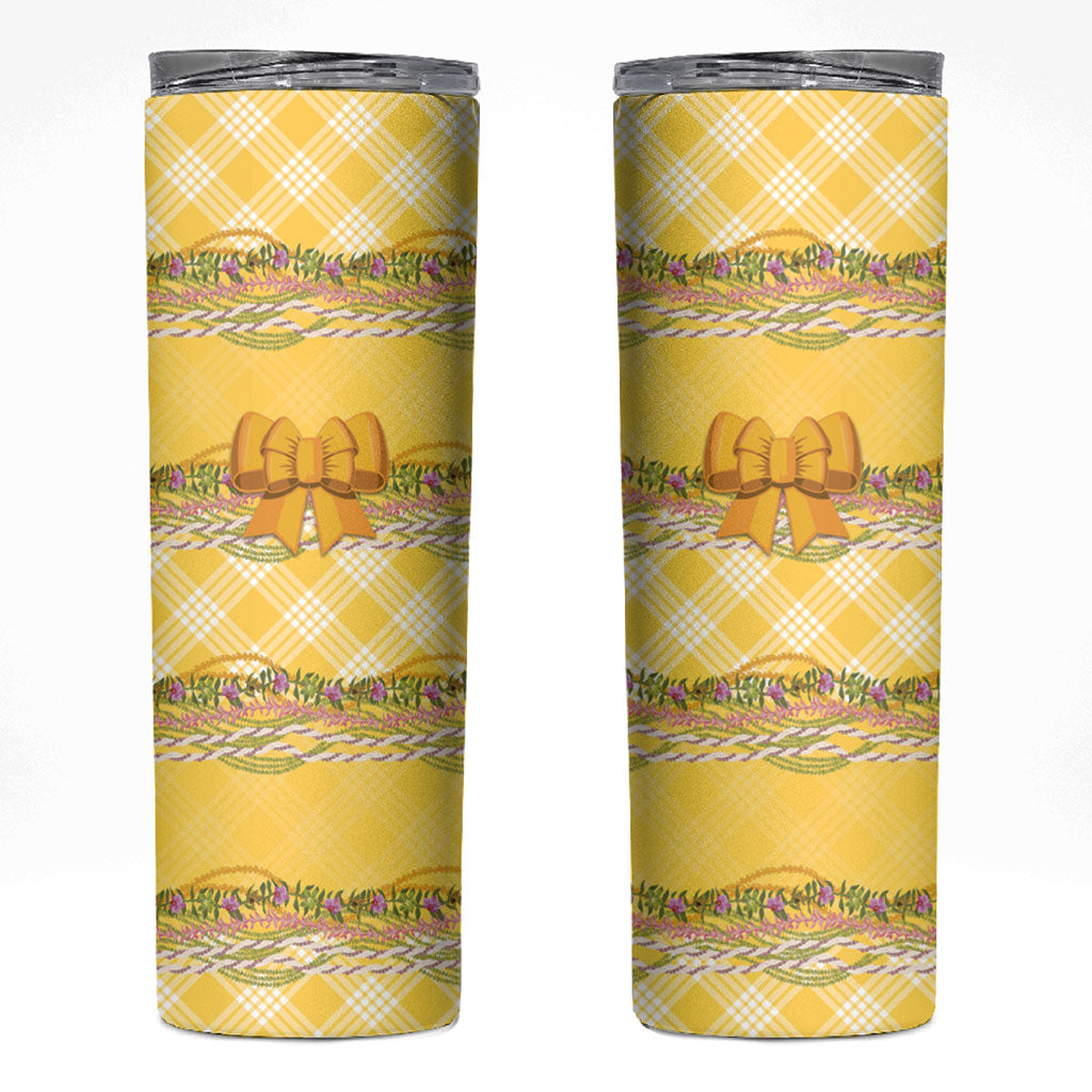 Hawaii Palaka Pikake Lokelani Plumeria Skinny Tumbler Melemele Coquette Bow