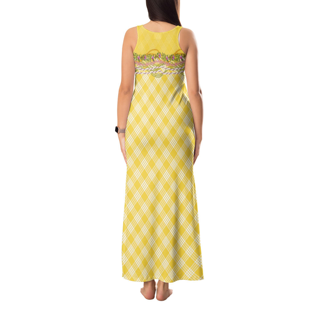 Hawaii Palaka Pikake Lokelani Plumeria Tank Maxi Dress Melemele Coquette Bow