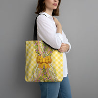Hawaii Palaka Pikake Lokelani Plumeria Tote Bag Melemele Coquette Bow