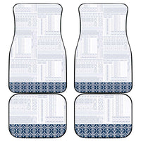 Samoa Siapo Blue Trimmed Car Mats Samoa White Sunday LT01 - Polynesian Pride