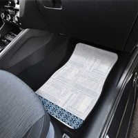 Samoa Siapo Blue Trimmed Car Mats Samoa White Sunday LT01 - Polynesian Pride